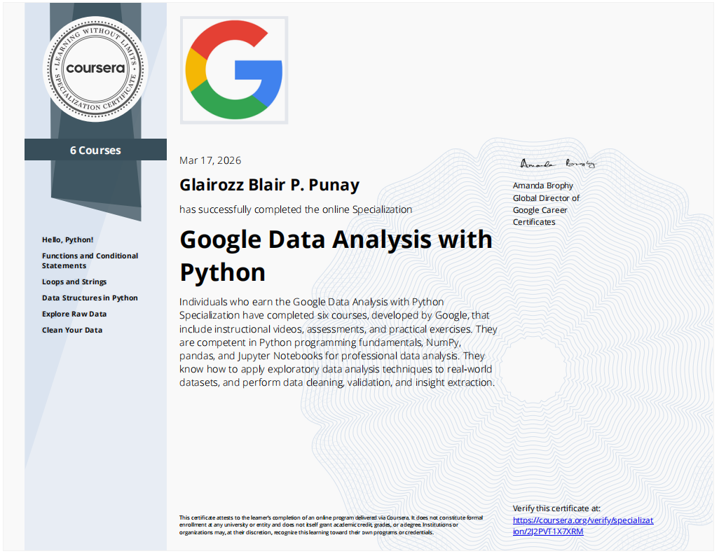 Google Data Analytics with Python