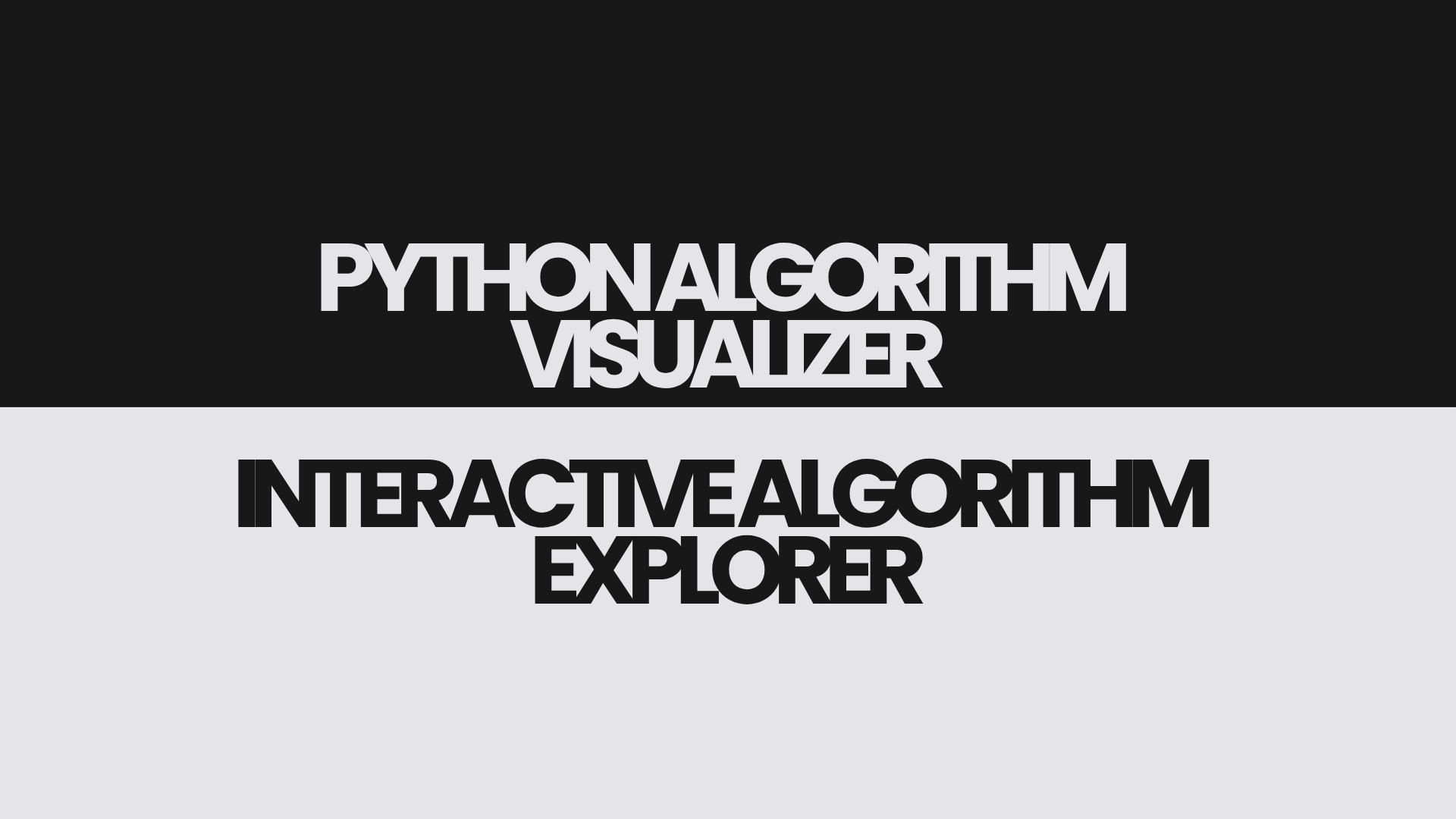 Python Algorithm Visualizer — project preview