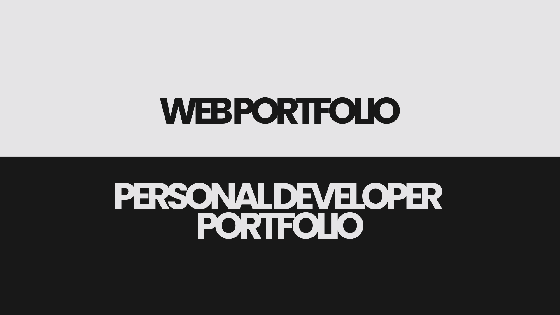 Web Portfolio — project preview