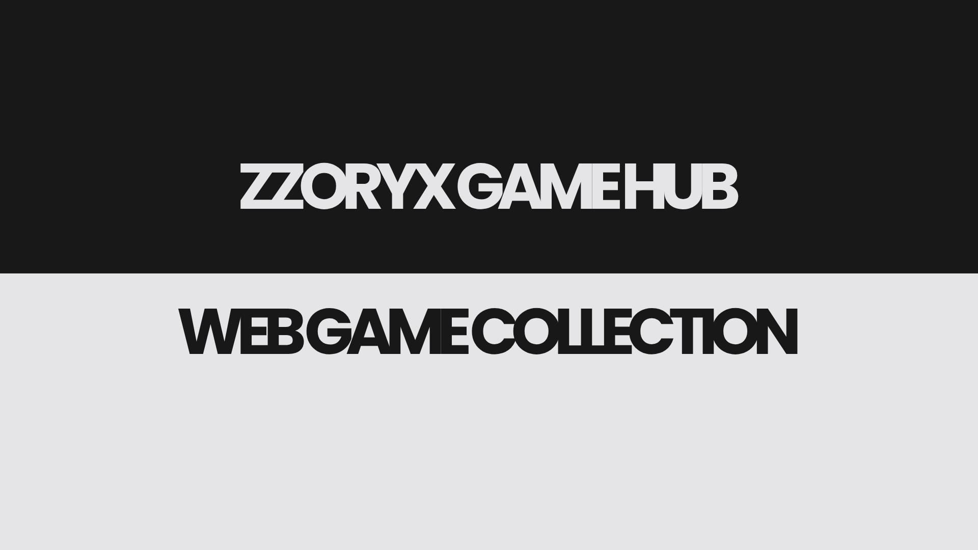 Zzoryx Game Hub — project preview