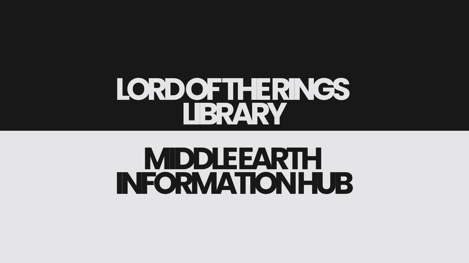 Lord of the Rings Library — project preview