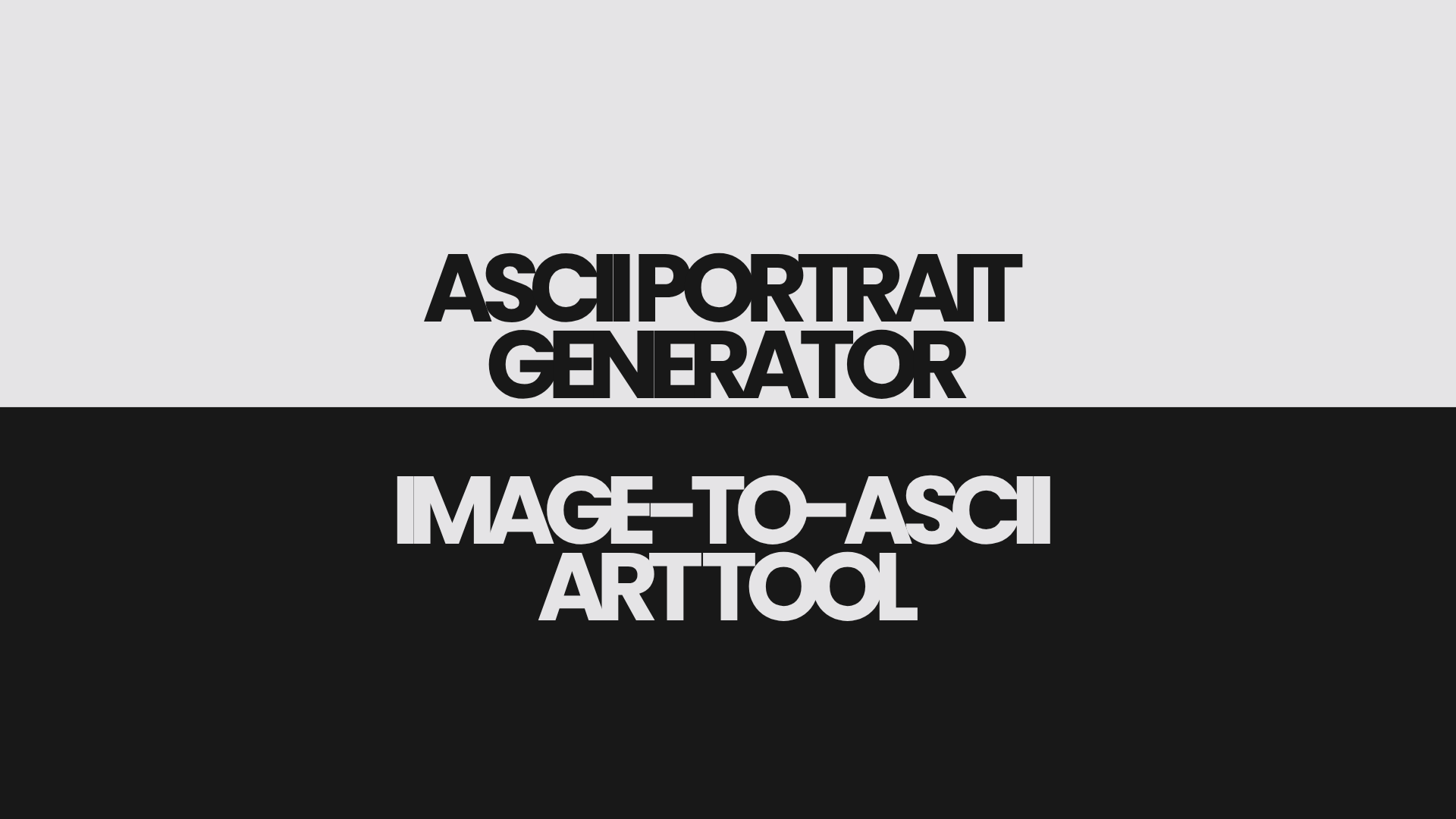 ASCII Portrait Generator — project preview